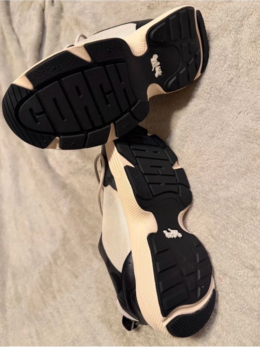 Women’s Black and Cream Athletic Sneakers